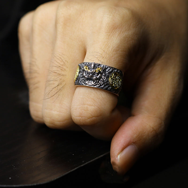 925 Sterling Silver Pixiu Wealth Ring