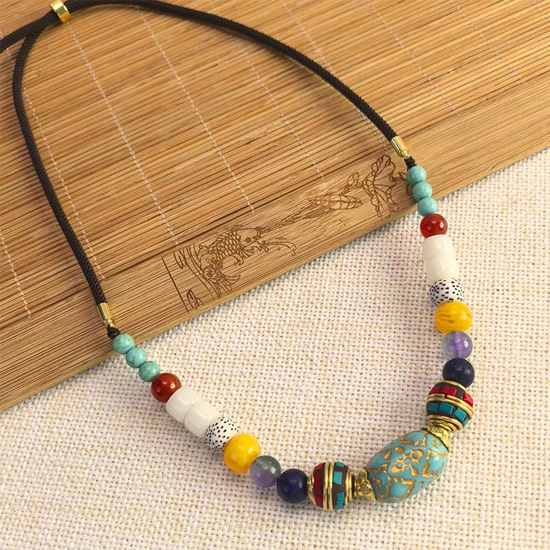 Turquoise Balance Necklace 19.6in Handmade Pendant