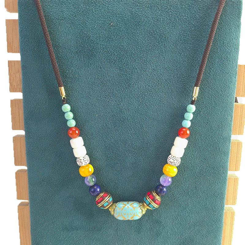 Turquoise Balance Necklace 19.6in Handmade Pendant