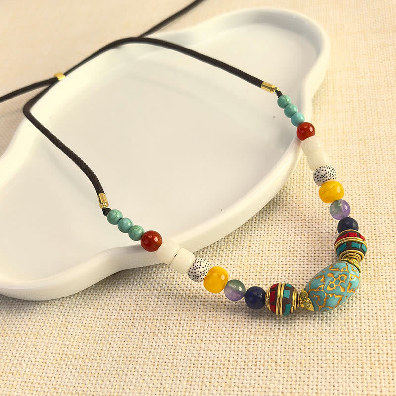 Turquoise Balance Necklace 19.6in Handmade Pendant