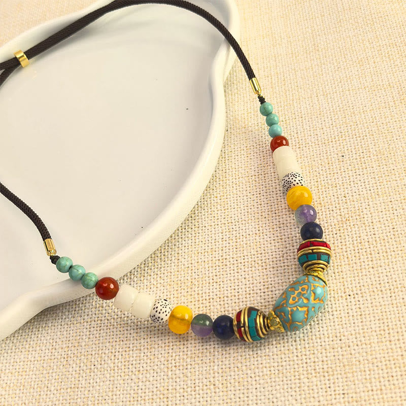Turquoise Balance Necklace 19.6in Handmade Pendant