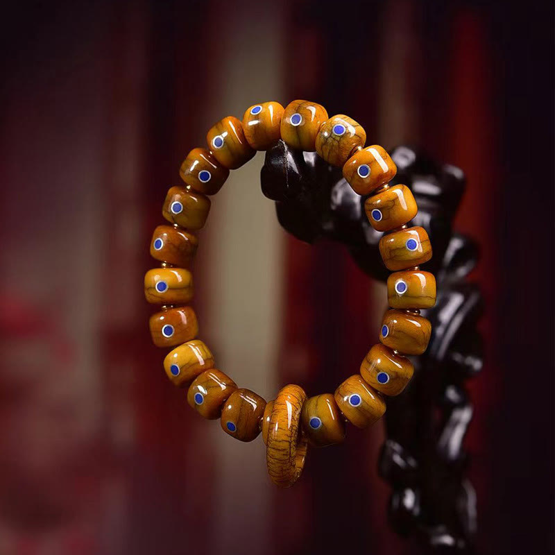 Unisex Lazurite Yak Camel Bone Balance Bracelet
