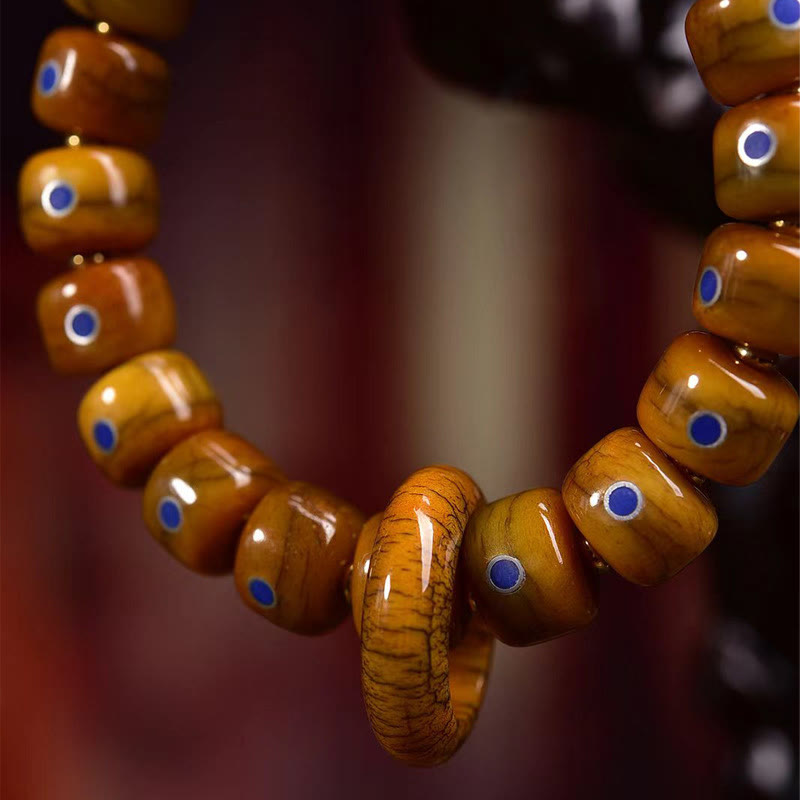 Unisex Lazurite Yak Camel Bone Balance Bracelet