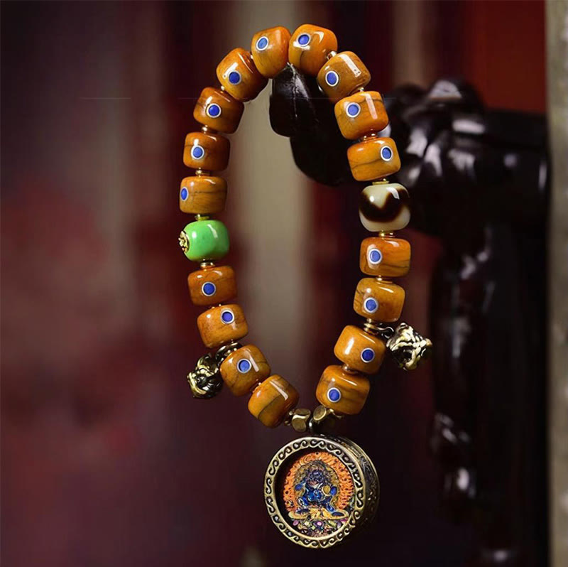 Yak Bone Lazurite Copper Balance Bracelet Unisex