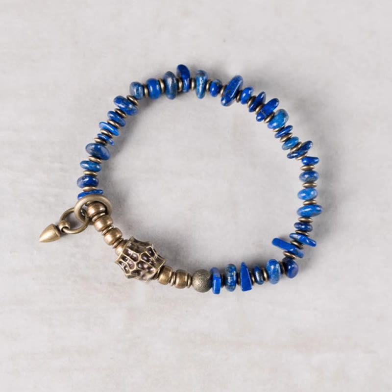 Unisex Lazurite Positive Spiritual Bracelet Vintage Design