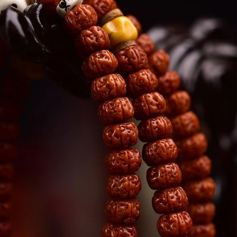 108 Bodhi Seed Mala | Reichtum &amp; Glück Quastenperlen für Meditation
