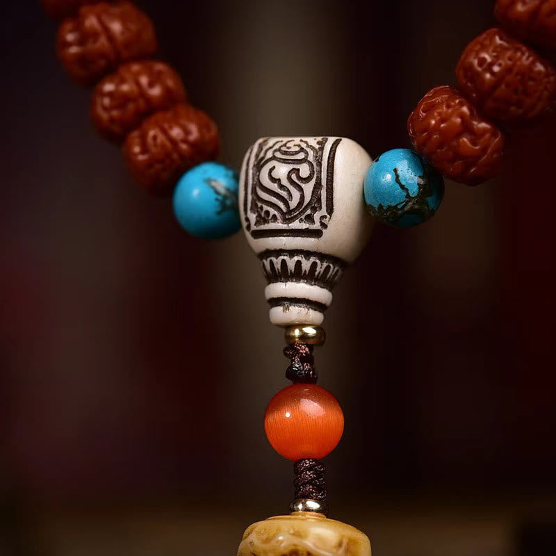 108 Bodhi Seed Mala | Reichtum &amp; Glück Quastenperlen für Meditation