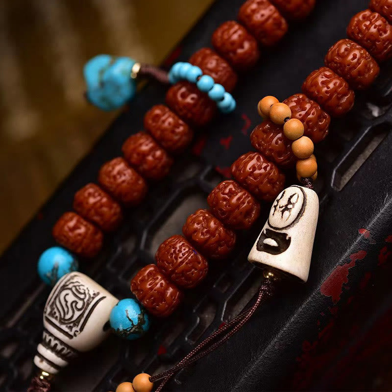 108 Bodhi Seed Mala | Reichtum &amp; Glück Quastenperlen für Meditation