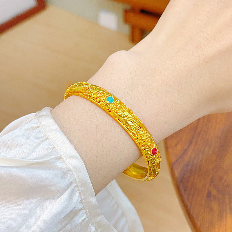 Copper Plated Gold Luck Bracelet for Spiritual Healing & Balance