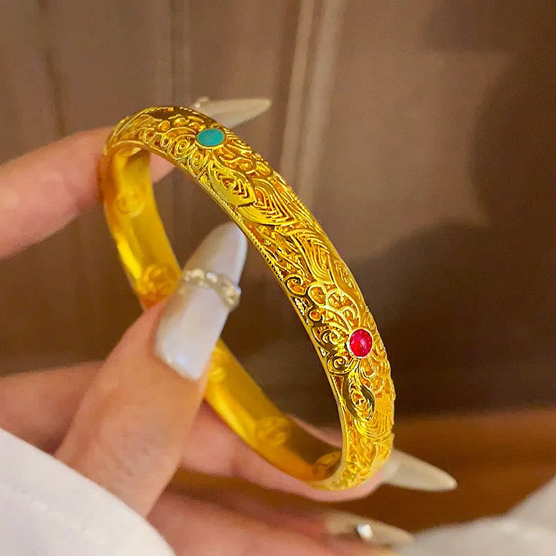 Copper Plated Gold Luck Bracelet for Spiritual Healing & Balance