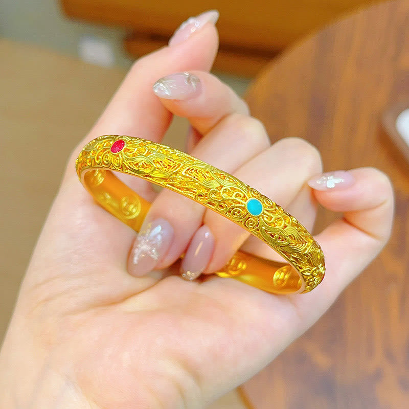 Copper Plated Gold Luck Bracelet for Spiritual Healing & Balance