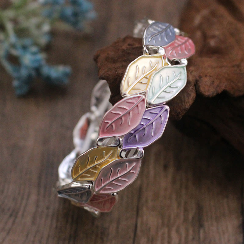 57mm Colorful Leaves Alloy Luck Spiritual Bracelet