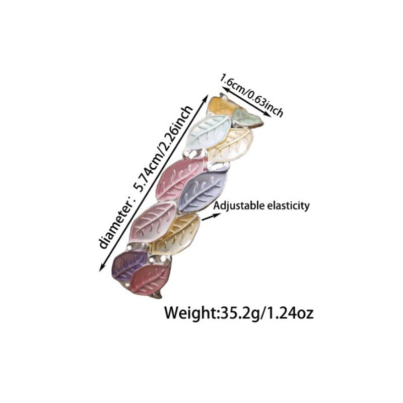 57mm Colorful Leaves Alloy Luck Spiritual Bracelet