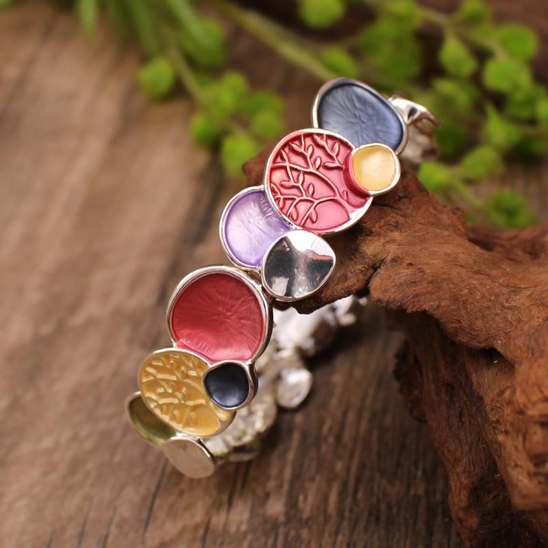 Tree of Life Alloy Elastic Bracelet for Unity & Strength