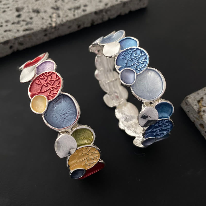 Tree of Life Alloy Elastic Bracelet for Unity & Strength