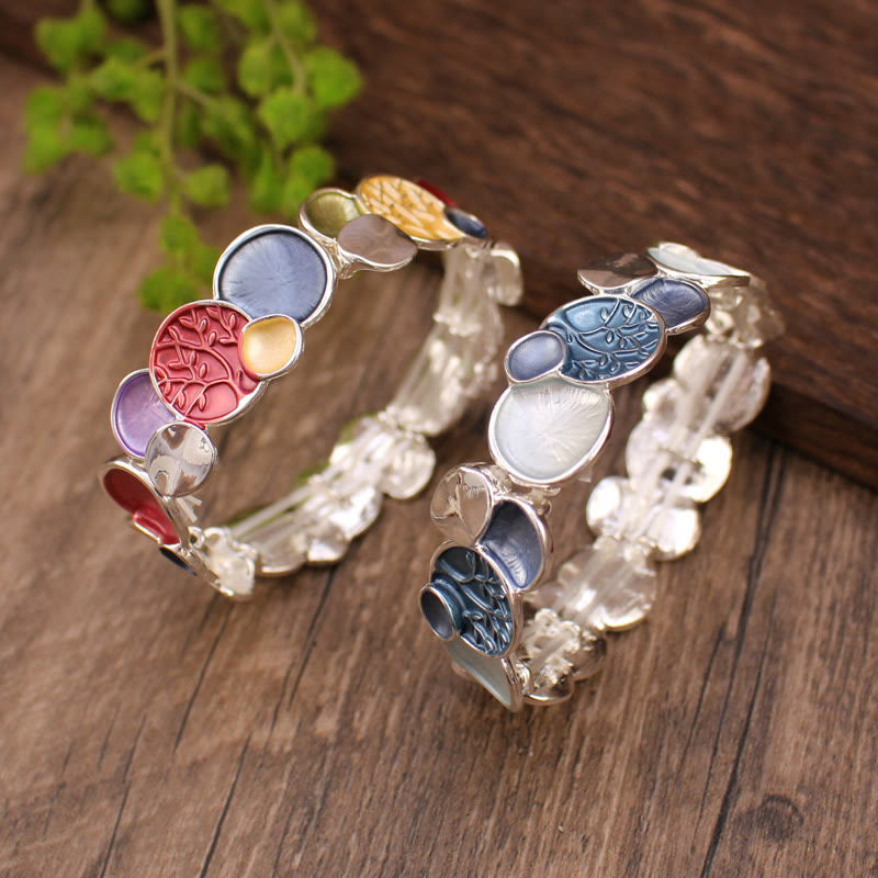 Tree of Life Alloy Elastic Bracelet for Unity & Strength