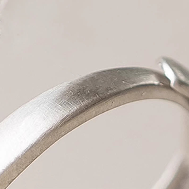 Silver Sheen Obsidian Adjustable Protection Ring 16x12mm