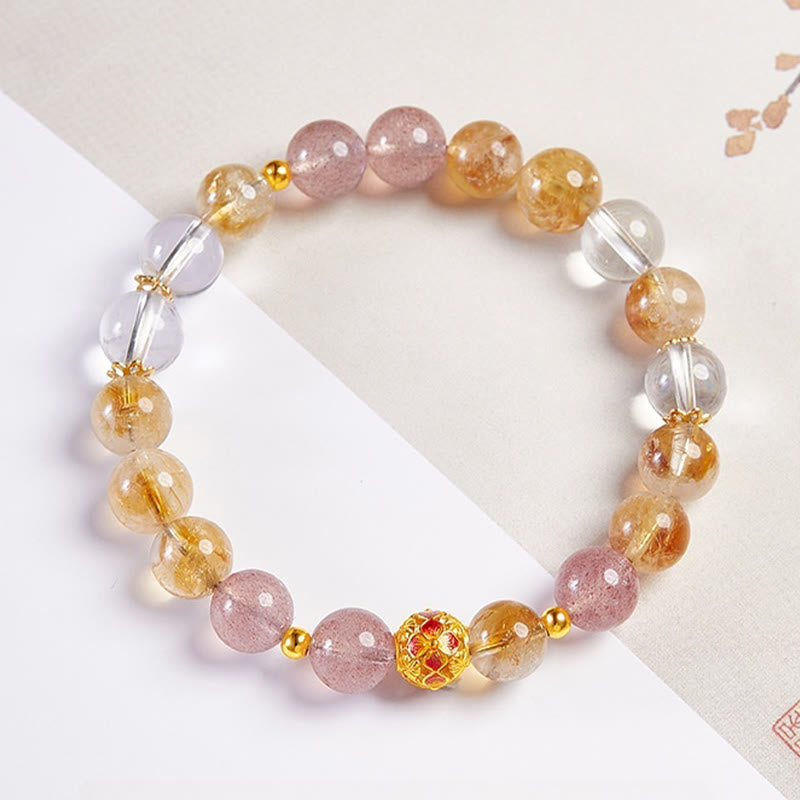 Citrine Protection Bracelet 17-19cm | Sterling Silver & Quartz