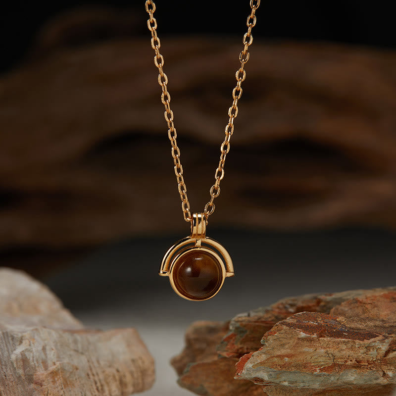 925 Sterling Silber Achat Halskette mit Vertrauensanhänger