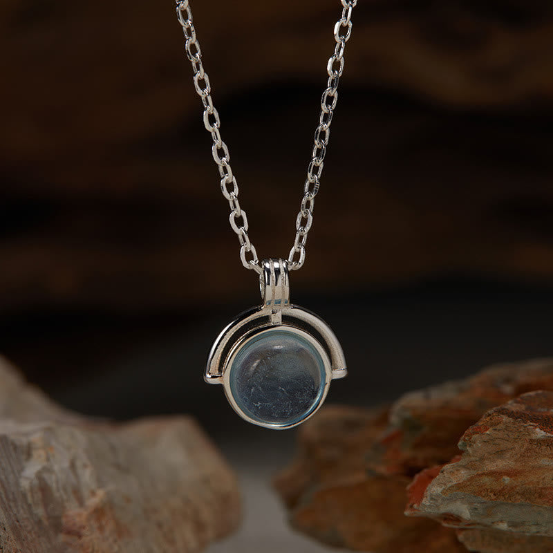 925 Sterling Silber Achat Halskette mit Vertrauensanhänger