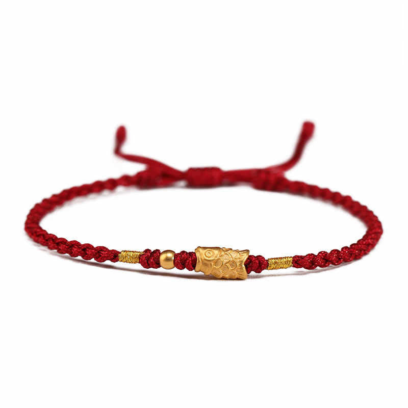 Unisex 999 Gold Koi Fish Luck Protection Bracelet