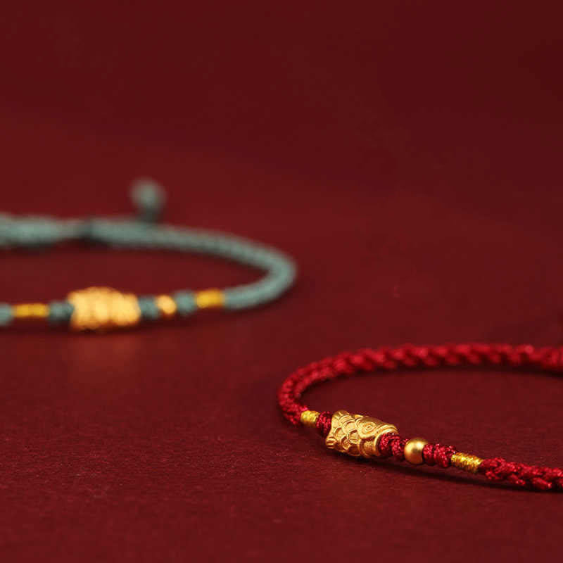 Unisex 999 Gold Koi Fish Luck Protection Bracelet