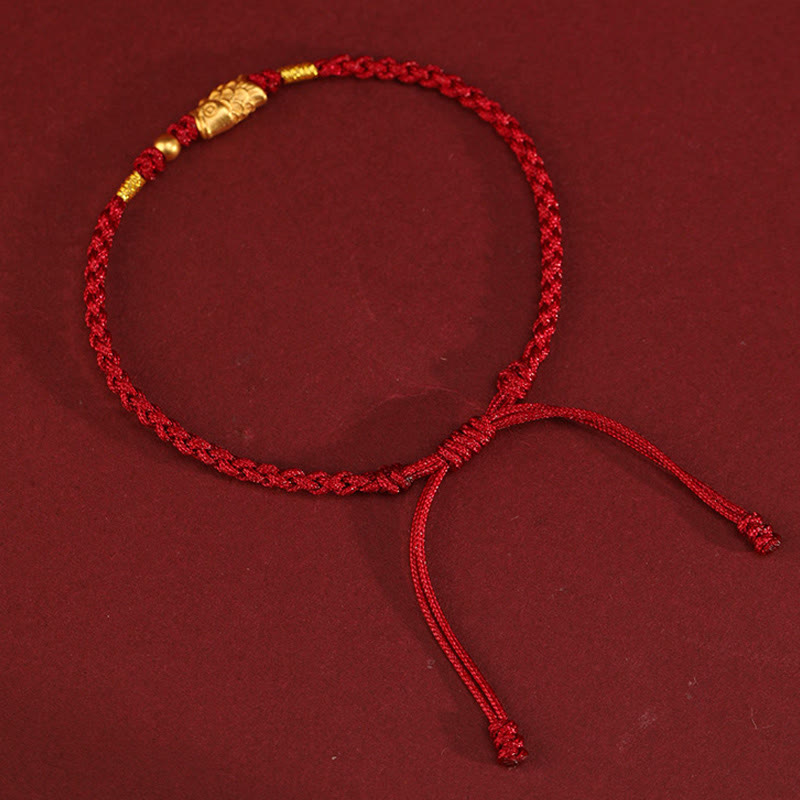 Unisex 999 Gold Koi Fish Luck Protection Bracelet