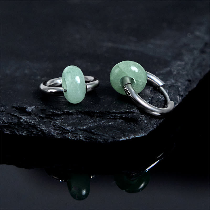 Titanium Steel Spiritual Earrings for Strength and Balance