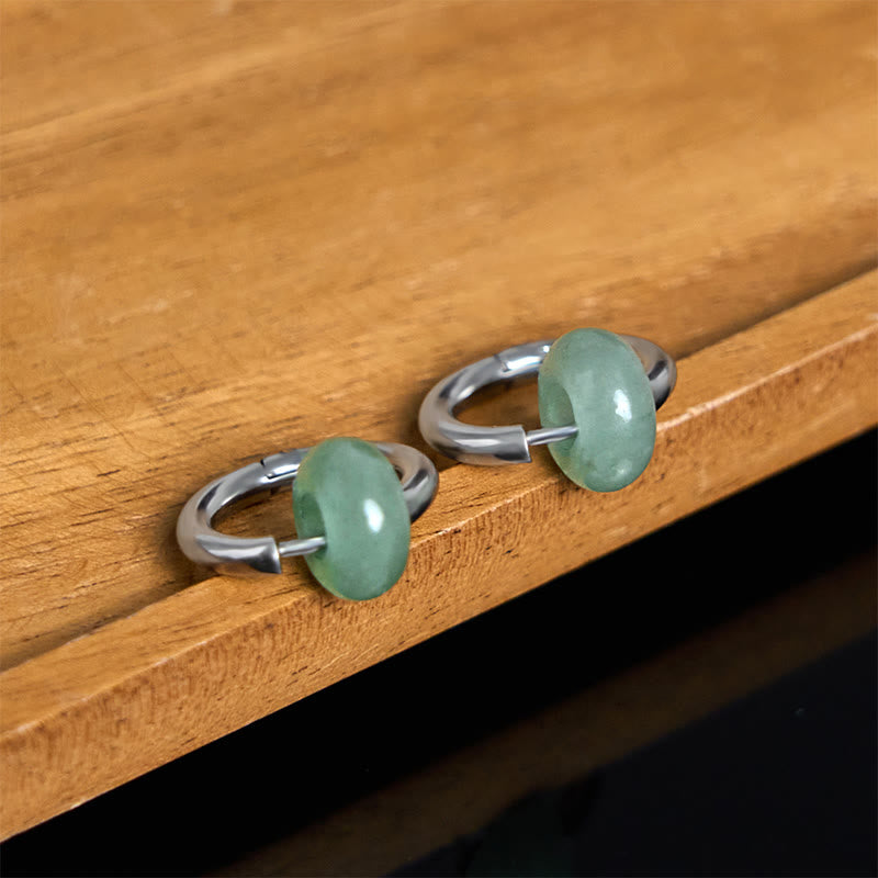 Titanium Steel Spiritual Earrings for Strength and Balance