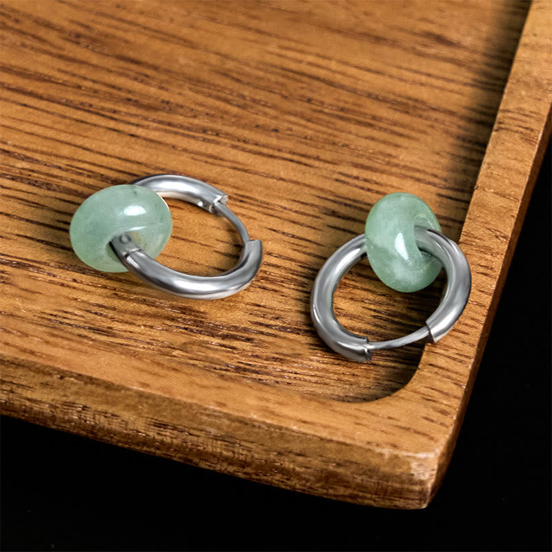 Titanium Steel Spiritual Earrings for Strength and Balance
