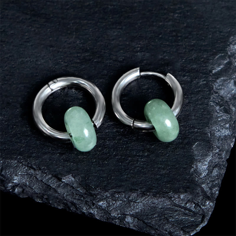 Titanium Steel Spiritual Earrings for Strength and Balance