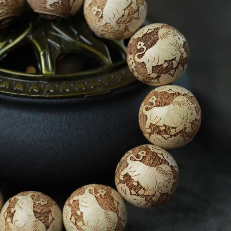 Camphor Wood Yin Yang Clarity Bracelet 20mm Meditation