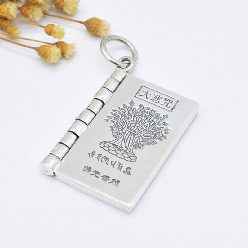 990 Sterling Silver Lotus Pendant for Protection & Enlightenment