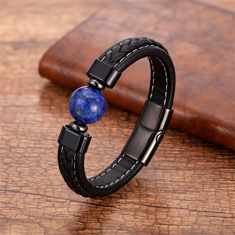18–20 cm schwarzes Onyx-Armband „Om Mani Padme Hum Serenity“