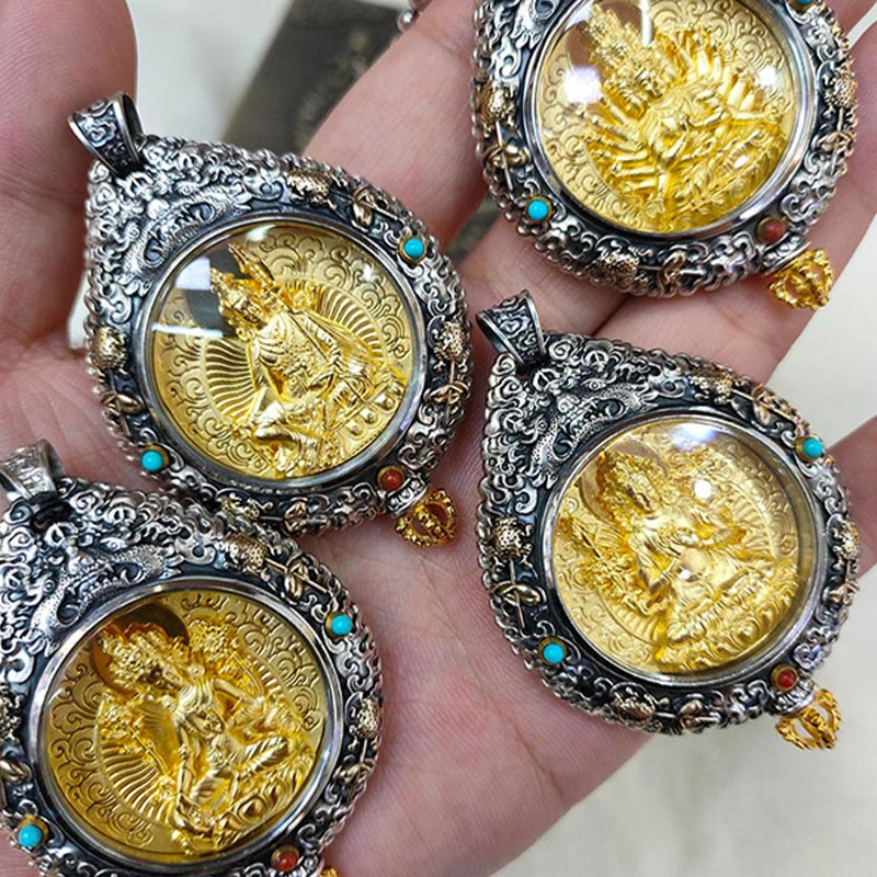 Chinese Zodiac Rotatable Necklace Pendant for Spiritual Protection
