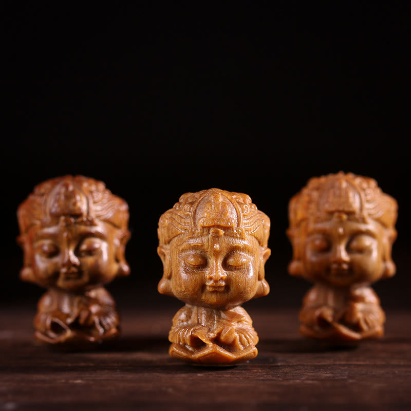 Grüne Sandelholz-Buddha-Dekoration mit chinesischem Sternzeichen