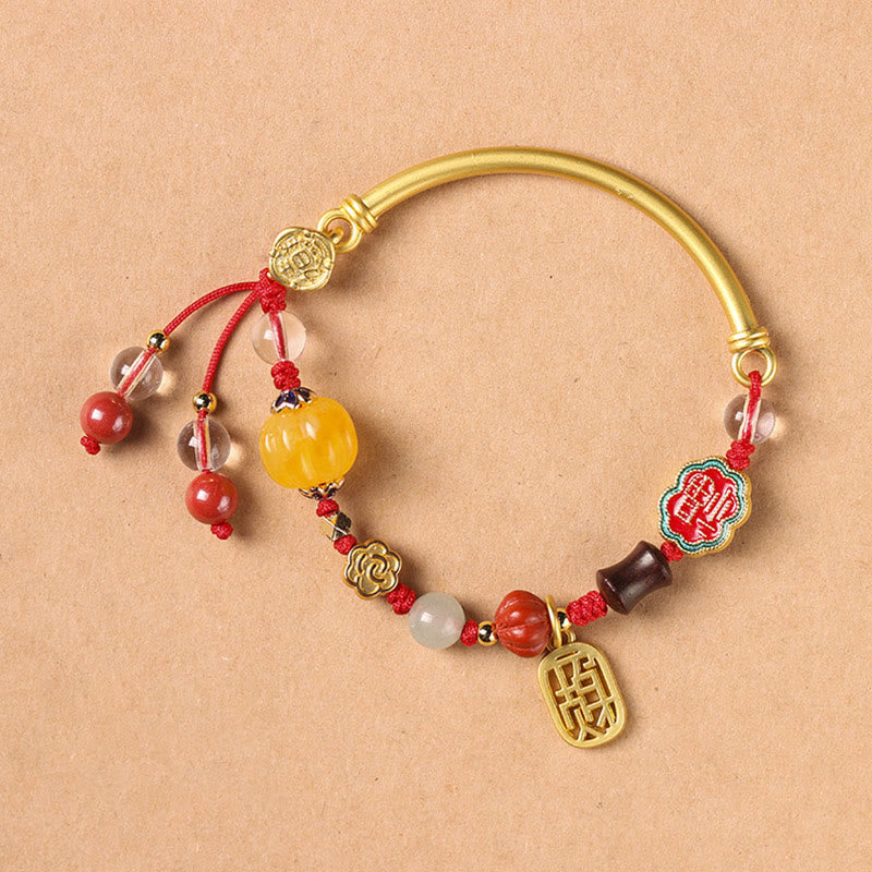 Copper Auspicious Clouds Wealth Bracelet for Luck & Prosperity