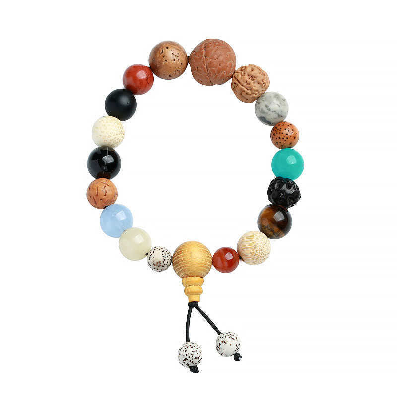 Bodhi Seed Agate Wisdom Mala Bracelet for Harmony