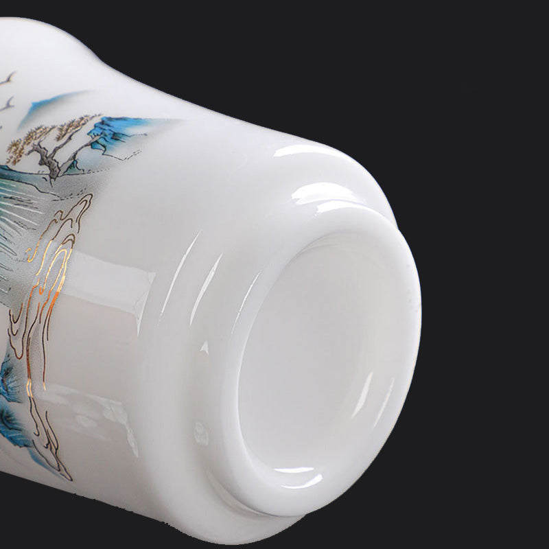 120 ml Keramik-Teetasse | Berge, Flüsse, Bäume, Eleganz