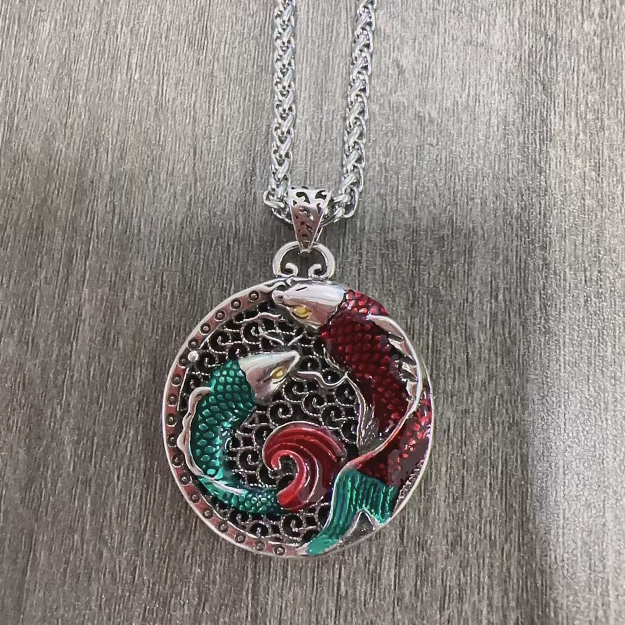 Copper Koi Fish Healing Necklace 60cm | Strength & Balance