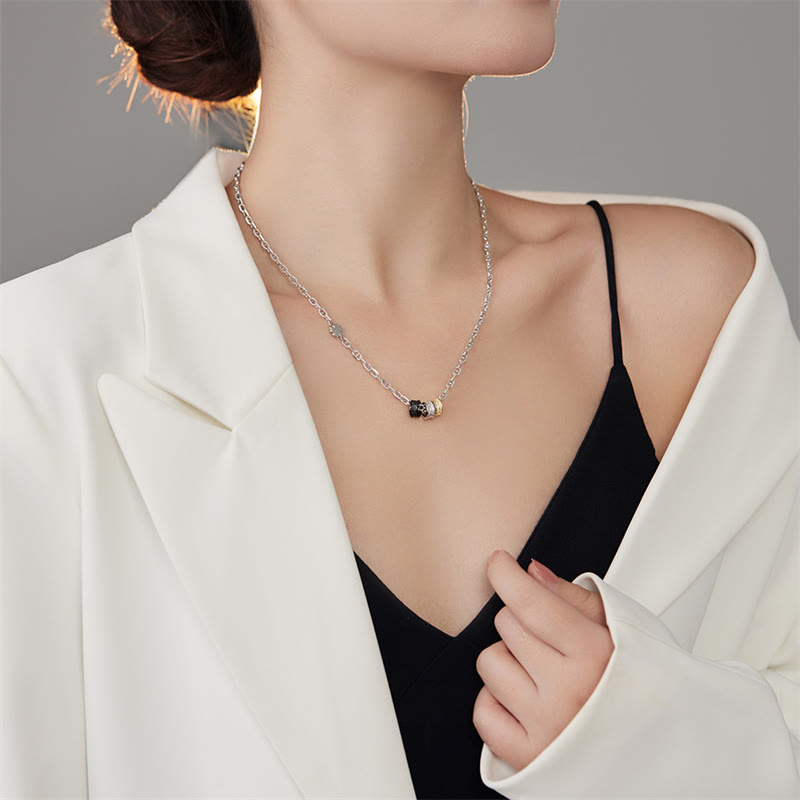 Halskette aus 925er Sterlingsilber mit Blumenmotiv aus der Tang-Dynastie