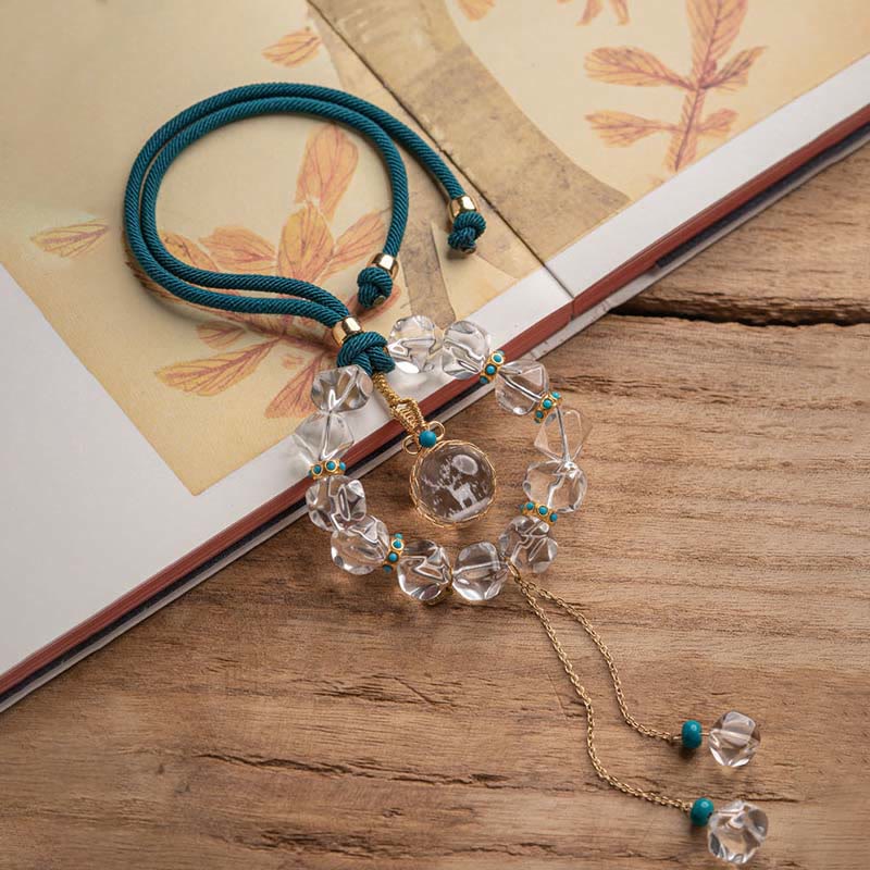 White Crystal Protection Car Hanging Decoration