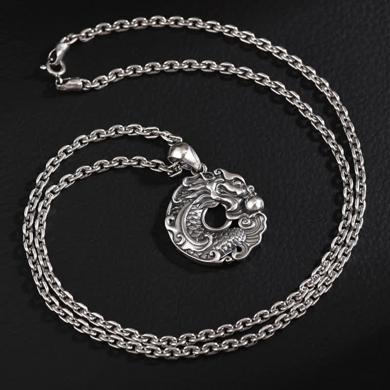 Koi Fish Dragon Peace Buckle Dragon Necklace