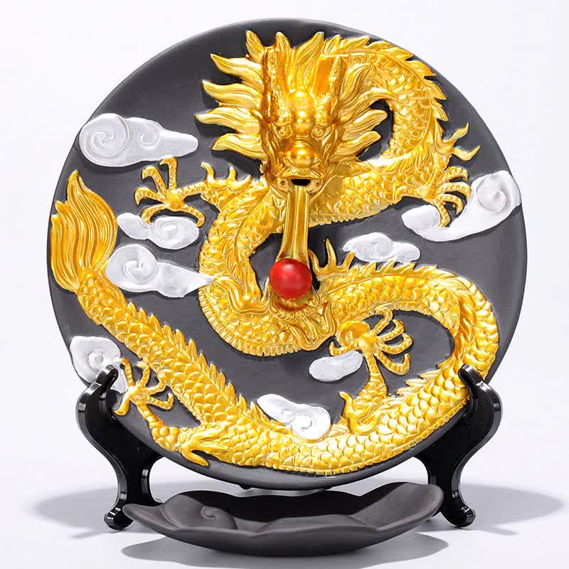 Dragon Ceramic Backflow Smoke Fountain Incense Burner for Meditation