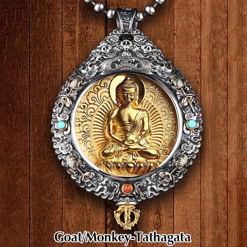 Chinese Zodiac Rotatable Necklace Pendant for Spiritual Protection