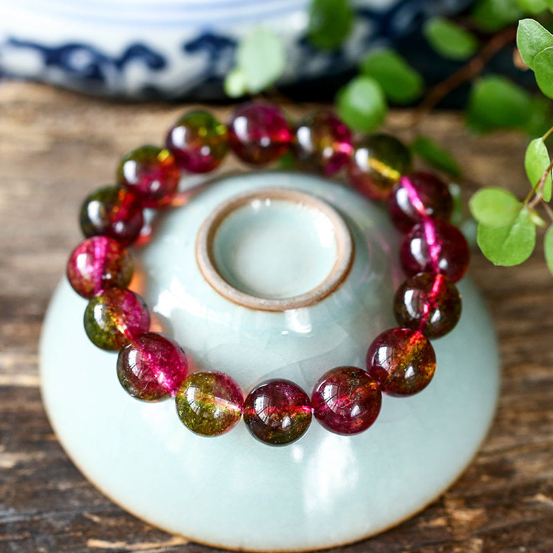 8mm Tourmaline Spiritual Bracelet for Love & Wisdom