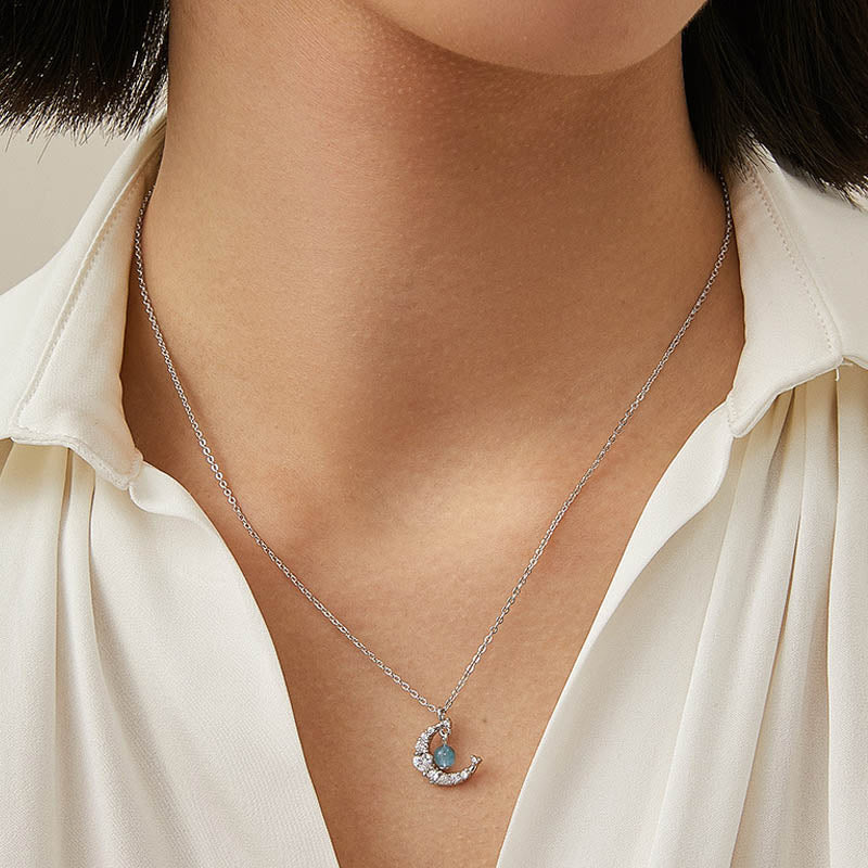 Strawberry Quartz Blue Crystal Love Healing Necklace