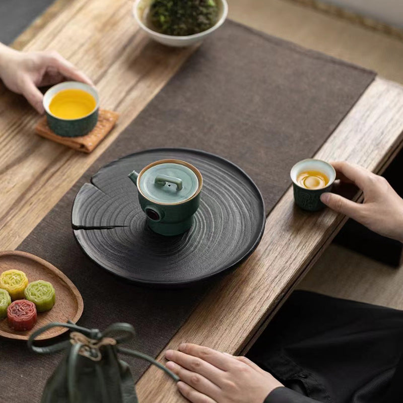 Sanxingdui Chinesisches Teetassen-Set aus Keramik | Kung-Fu-Tee-Geschenk