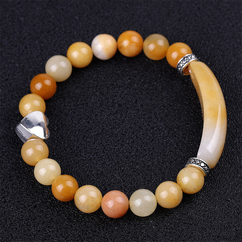 8mm Green Aventurine Heart Bracelet for Luck & Balance