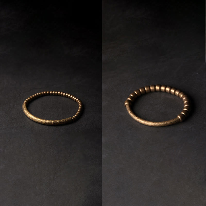 Copper Brass Bead Luck Wealth Spiritual Bracelet